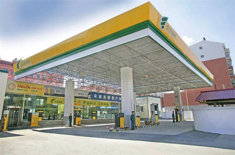 满洲里加气站钢结构网架案例7